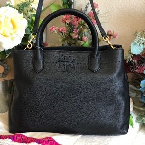 tory burch mcgraw triple compartment satchel